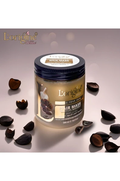 LORİGİNE DE LA BEAUTE Saç Maskesi Siyah Sarmısak Özlü (KOKUSUZ FORMÜL) 500ml Hair Mask Besleyici Bakım - 2
