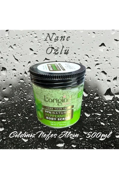 LORİGİNE DE LA BEAUTE Vücut Peeling Yeşil Nane Özlü Body Scrup 500ml - 3