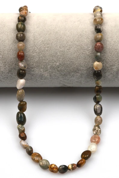 Ocean Jasper Doğal Taş Dizi 5 x 8 mm Mercimek Kesim - 2