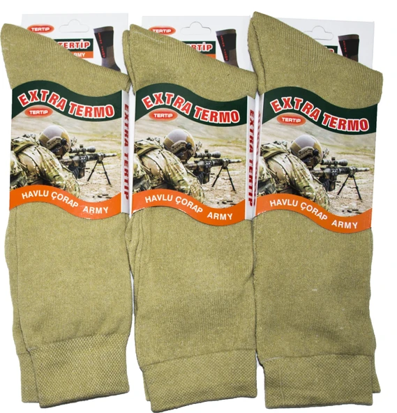 KIŞLIK HAVLU NANO ASKER ÇORABI 3 LÜ