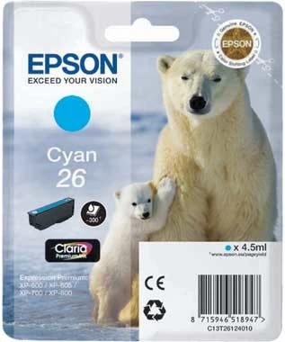 Tonersepeti Epson T26-C13T26124020  Mavi Kartuş
