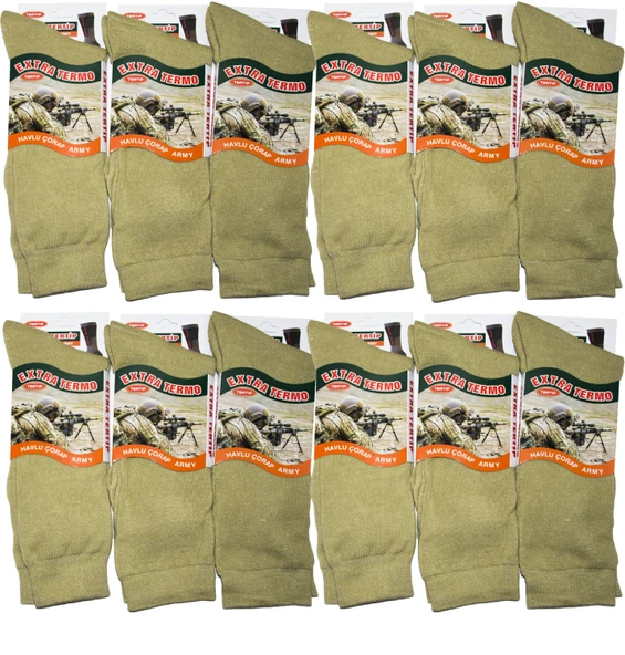 KIŞLIK HAVLU NANO ASKER ÇORABI 12li