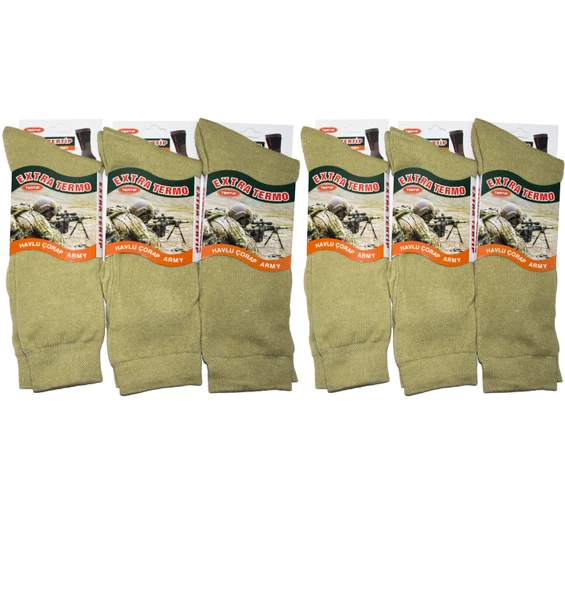 KIŞLIK HAVLU NANO ASKER ÇORABI 6 LI