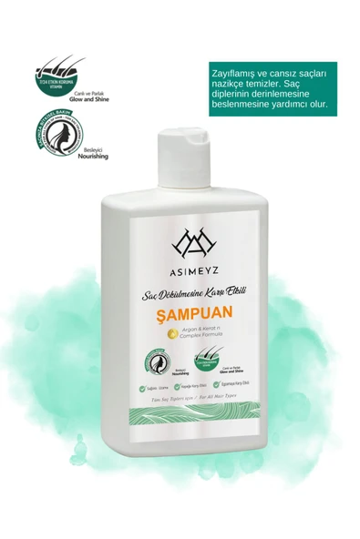 ASİMEYZ Biberiye Argan Egzema Ve Saç Dökülmesine Kepek Karşıtı Onarıcı Şampuan 330ml(YENİ IÇERİK) - 3