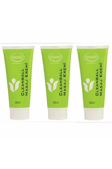 ERSAĞ Cleanball Masaj Kremi 3×200 ml Yeni Tarihli
