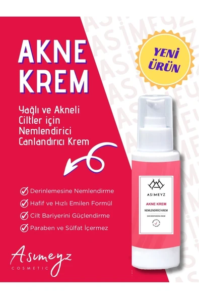 ASİMEYZ Sivilce Önleyici Ve Sivilce Karşıtı Akne Siyah Nokta Giderici Nemlendirici Krem Anti-Acne 150 ml - 2