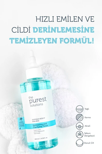 THE PUREST SOLUTİONS Canlandırıcı Ve Gözenek Sıkılaştırıcı Tüm Ciltler Için Glikolik Asit Tonik 200 Ml - 3