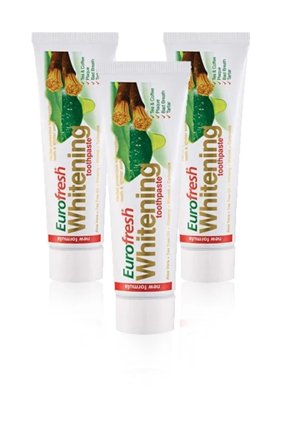 FARMASİ Eurofresh Misvaklı Beyazlatıcı Diş Macunu 112gr x 3 Adet