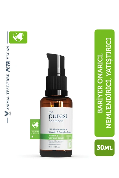 THE PUREST SOLUTİONS Yenileyici Ve Yatıştırıcı B Vitamini Cilt Bakım Serumu 30 Ml (%10 Niacinamide + Provitamin B5)
