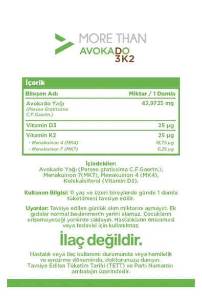 More Than Avokado D3k2 20 ml Damla - Resim 3