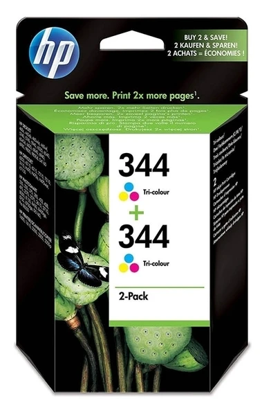Tonersepeti Hp 344 C9505EE  Renkli Kartuş 2'Li Paket
