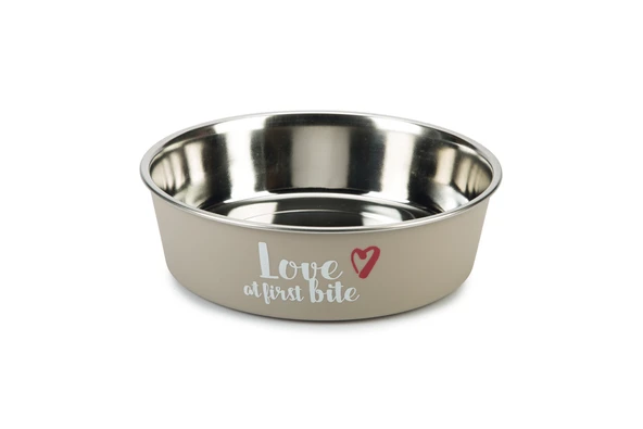 Beeztees Köpek Mama Su Kabı, Paslanmaz Çelik, Gri, 21cm, 1500ml ürün görseli