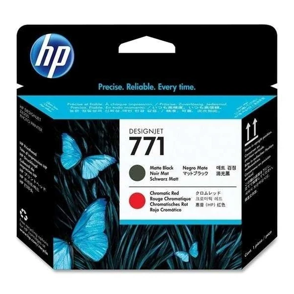 Tonersepeti Hp 771-CE017A  Mat Siyah & Kromatik Kırmızı Baskı Kafası