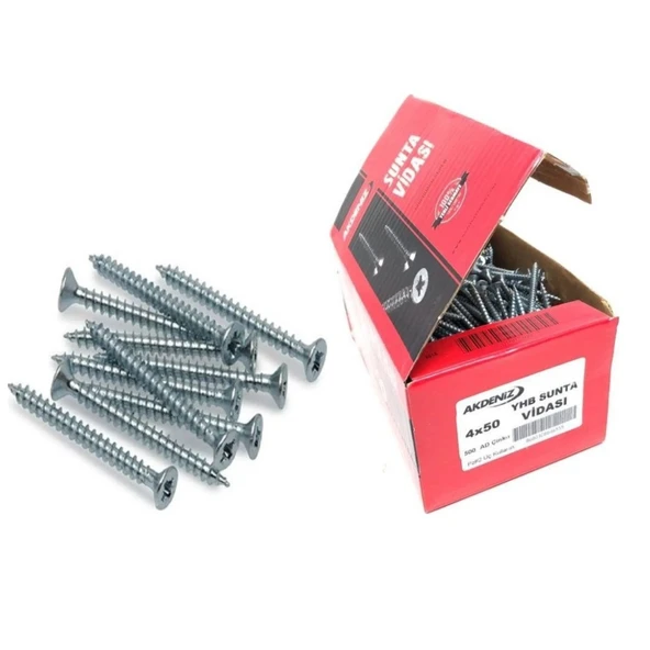 Sunta Vidası 4x20mm 1000 li Paket  Mobilya  Ahşap Uygulamaları için Güçlü, Paslanmaz Vida Seti