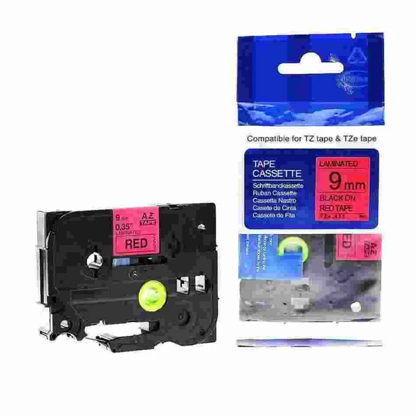 Tonersepeti Brother TZe-421  Kırmızı Üzerine Siyah Muadil Etiket 9mm ürün görseli 1
