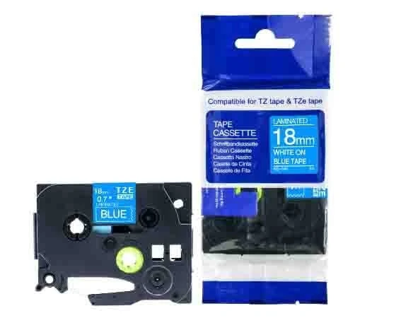 Tonersepeti Brother TZe-545 Beyaz Üzerine Mavi Muadil Etiket 18mm