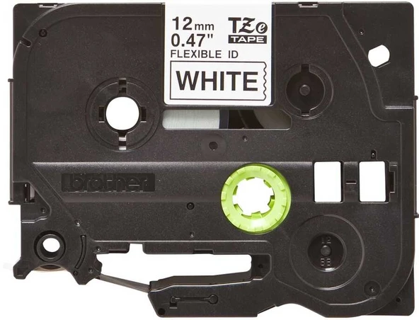 Tonersepeti Brother TZE-FX231 12MM Beyaz Uzerine Siyah Esnek Laminasyonlu Muadil Etiket