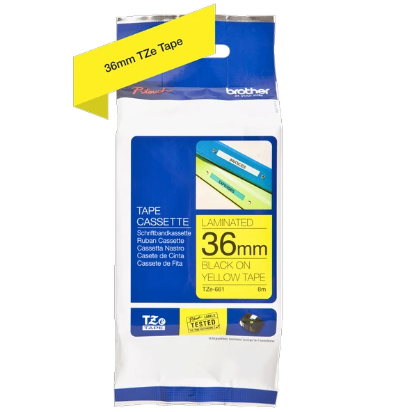 Tonersepeti Brother TZe-661 Sarı üzerine Siyah  Etiket 36mm ürün görseli