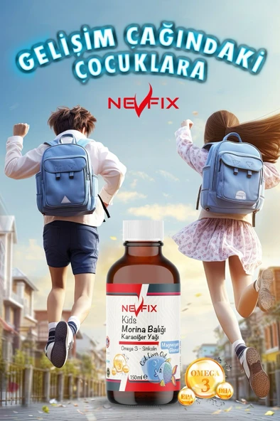 Magnezyum Glisinat Omega 3 Cod Liver Oil 150 Ml Çinko Sitikolin Folik Asit Vitamin D3 - 2
