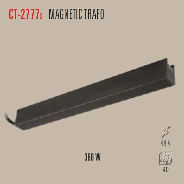 Ct-2777S 360W Magnetic Ray Led Trafo Siyah Kasa - 2