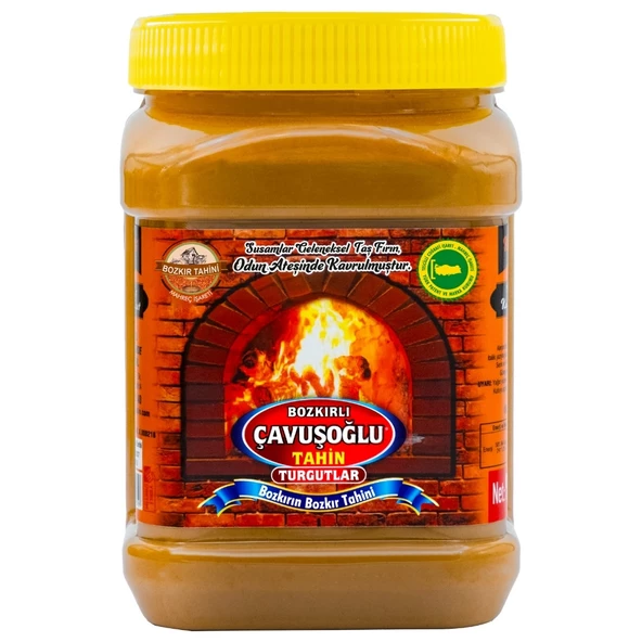 Bozkırlı Çavuşoğlu Odun Ateşinde Kepekli Bozkır Tahini 930 g + Köpüklü Helva 930g - 2