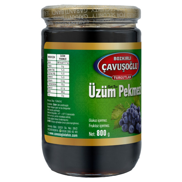 Bozkırlı Çavuşoğlu Üzüm Pekmezi 800g - 3