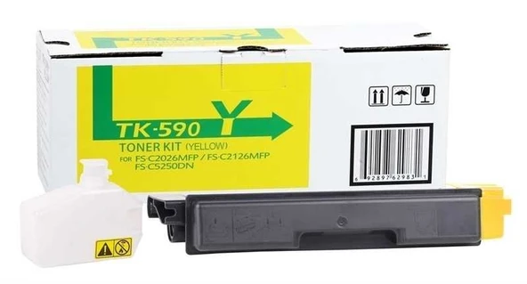 Tonersepeti Kyocera Mita TK-590 Muadil Sarı Toner
