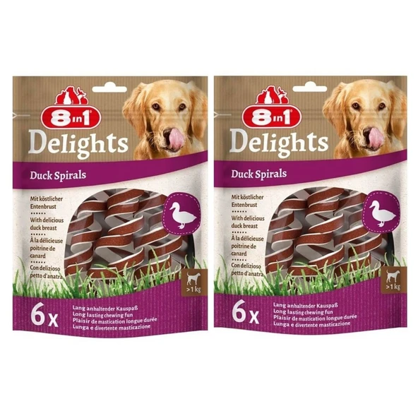 8in1 Delights Duck Spirals Ördekli Burgu Köpek Ödülü 60gr x 2 Adet - 2