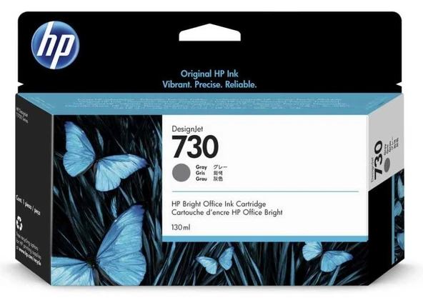 Tonersepeti Hp 730-P2V66A Gri  Kartuş 130ml