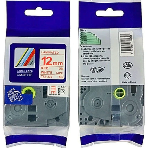 Tonersepeti Brother TZE-232 Beyaz Üzerine Kırmızı Muadil Etiket Şeridi - 2