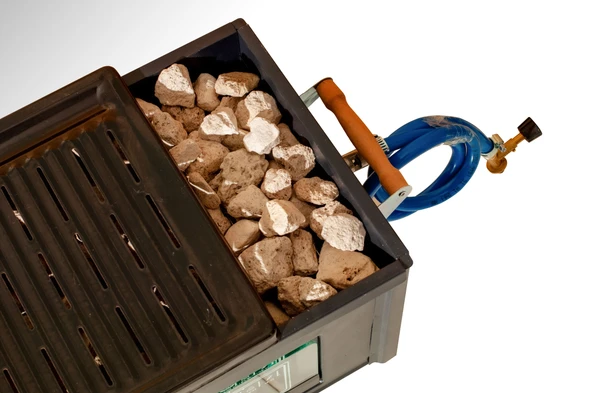 Simline Lav Taşlı Cam Fırınlı Tüplü Büyük Boy Mangal 52,5 cm - 4