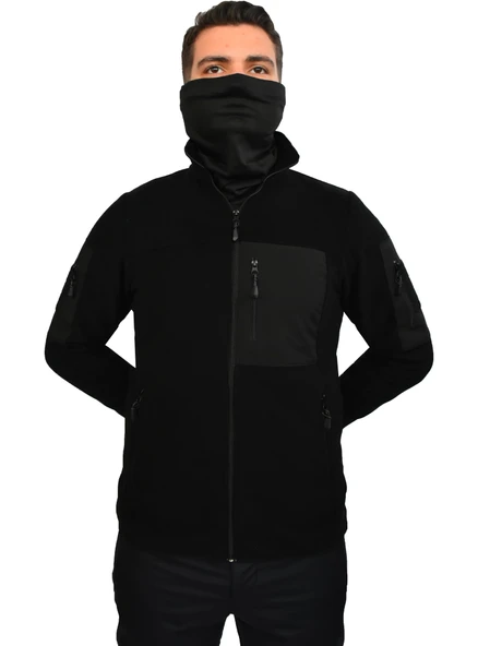 SİYAH TAKTİK POLAR MONT 7 CEP