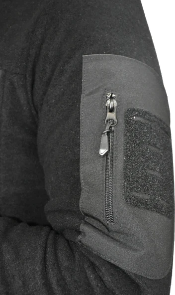 SİYAH TAKTİK POLAR MONT 7 CEP - 4