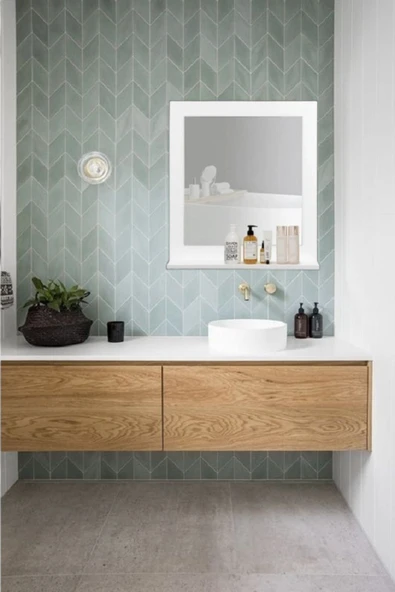 OlcayAksesuar Beyaz Banyo Aynası Lavabo Aynası Dekoratif Ayna 60x45 cm Dikey - 2