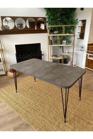 OlcayAksesuar Metal Ayaklı 120x59 cm Mutfak Masası Çalışma Masası Bilgisayar Masası