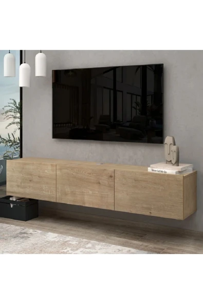 OlcayAksesuar TV Ünitesi 120cm Tv Sehpası 3 Kapaklı TV Dolabı