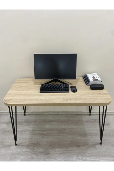 OlcayAksesuar Metal Ayaklı 120x59 cm Sonomo Çalışma Masası Bilgisayar Masası