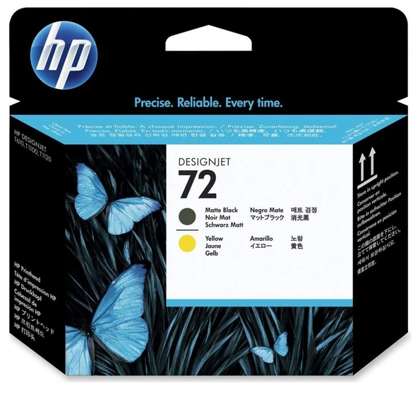 Feyza Bilişim HP 72 Matt Black/Yellow Baskı Kafası Orijinal Plotter Designjet Printhead (C9384A)