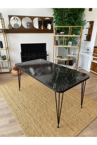 OlcayAksesuar Metal Ayaklı 120x59 cm Mutfak Masası Çalışma Masası Bilgisayar Masası