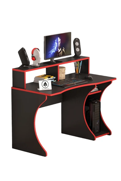 OlcayAksesuar Yarım Ay Model Oyuncu Masası Gamer Masası 120x60 cm - Resim 3