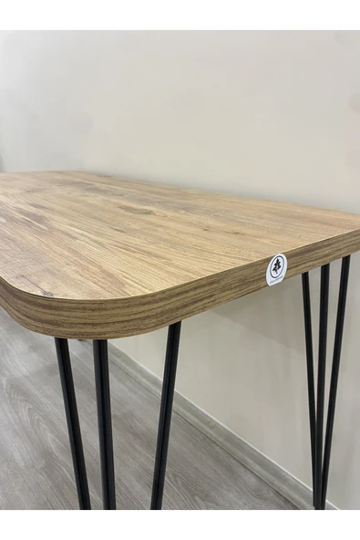 OlcayAksesuar Metal Ayaklı 120x59 cm Atlantik Çam Çalışma Masası Bilgisayar Masası - Resim 5