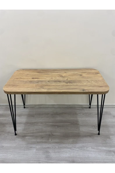 OlcayAksesuar Metal Ayaklı 120x59 cm Atlantik Çam Çalışma Masası Bilgisayar Masası - Resim 4