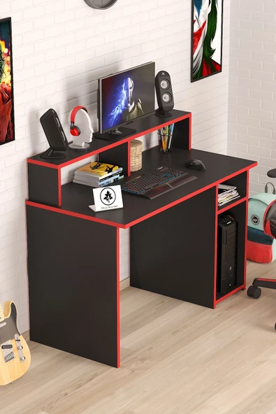 OlcayAksesuar Nehir Düz Oyuncu Masası Gamer Masası 120x60 cm - 2