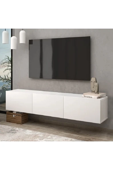 OlcayAksesuar TV Ünitesi 180 cm Tv Sehpası 3 Kapaklı TV Dolabı