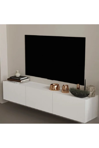 OlcayAksesuar TV Ünitesi 120cm Tv Sehpası 3 Kapaklı TV Dolabı - 4