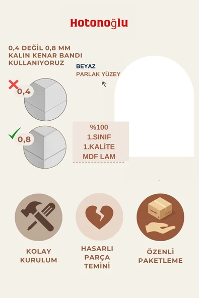 ARS TAŞ Mdf Çamaşır Makinası Dolabı | Suya Dayanıklı - 4