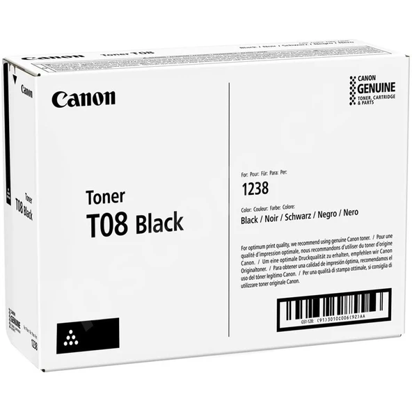 Tonersepeti Canon T08 (3010C006) Siyah  Toner -LBP1238/MF1238 - 1