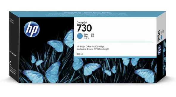 Tonersepeti Hp 730-P2V68A Mavi  Kartuş 300ml