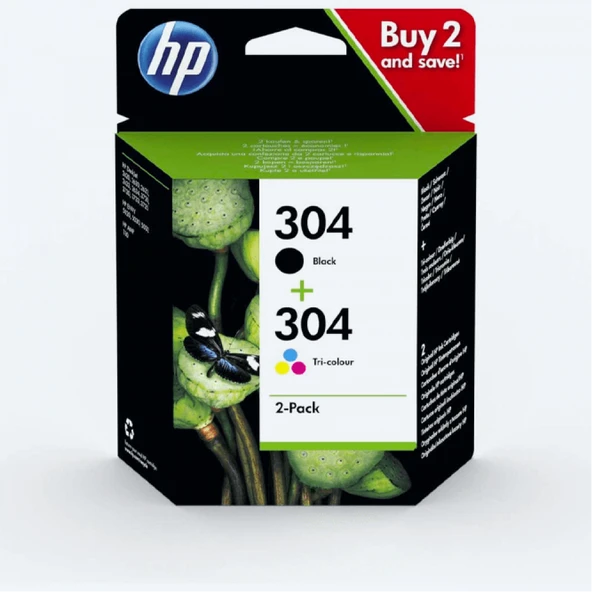 Tonersepeti Hp 304  Siyah-Renkli Kartuş Avantaj Paket 3JB05AE