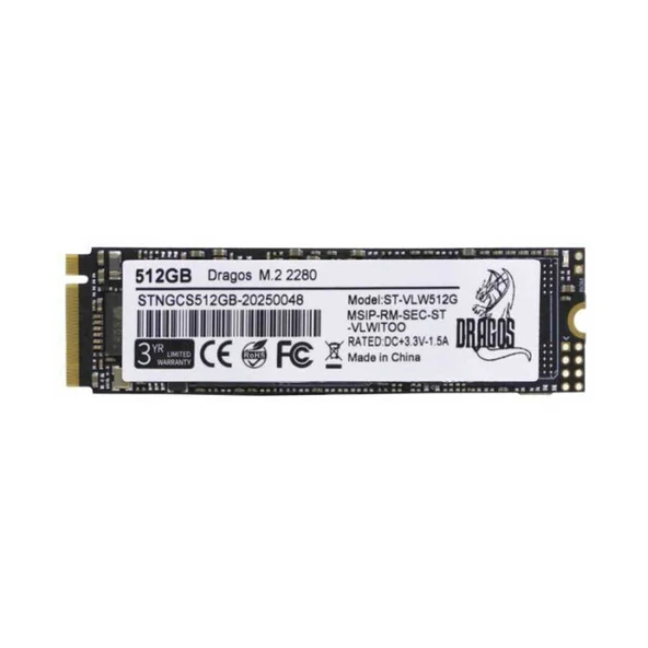 Dragos 512Gb Dragos MadAxe 2243/1594 Mbs SSD M2 Nvme Harddisk - 2